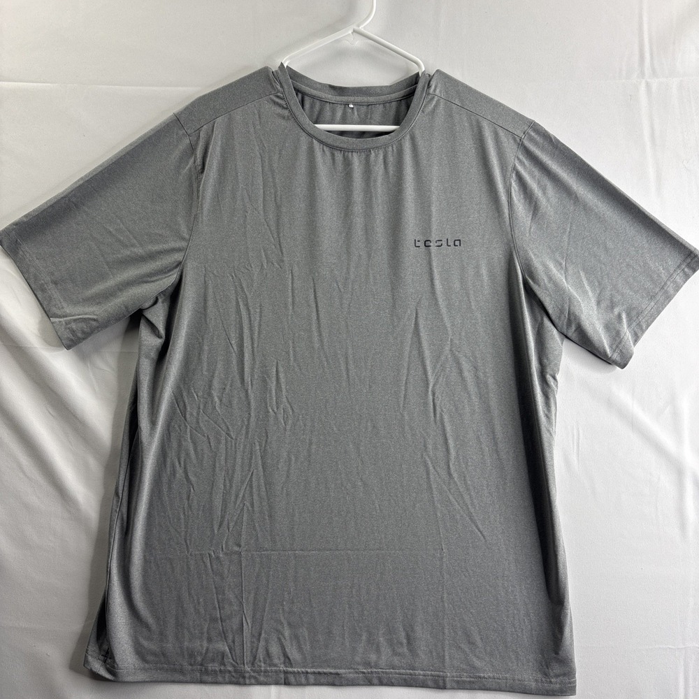 Tesla Men's Crewneck Athletic 2XL Short Sleeve T-Shirt Casual Active Breathable